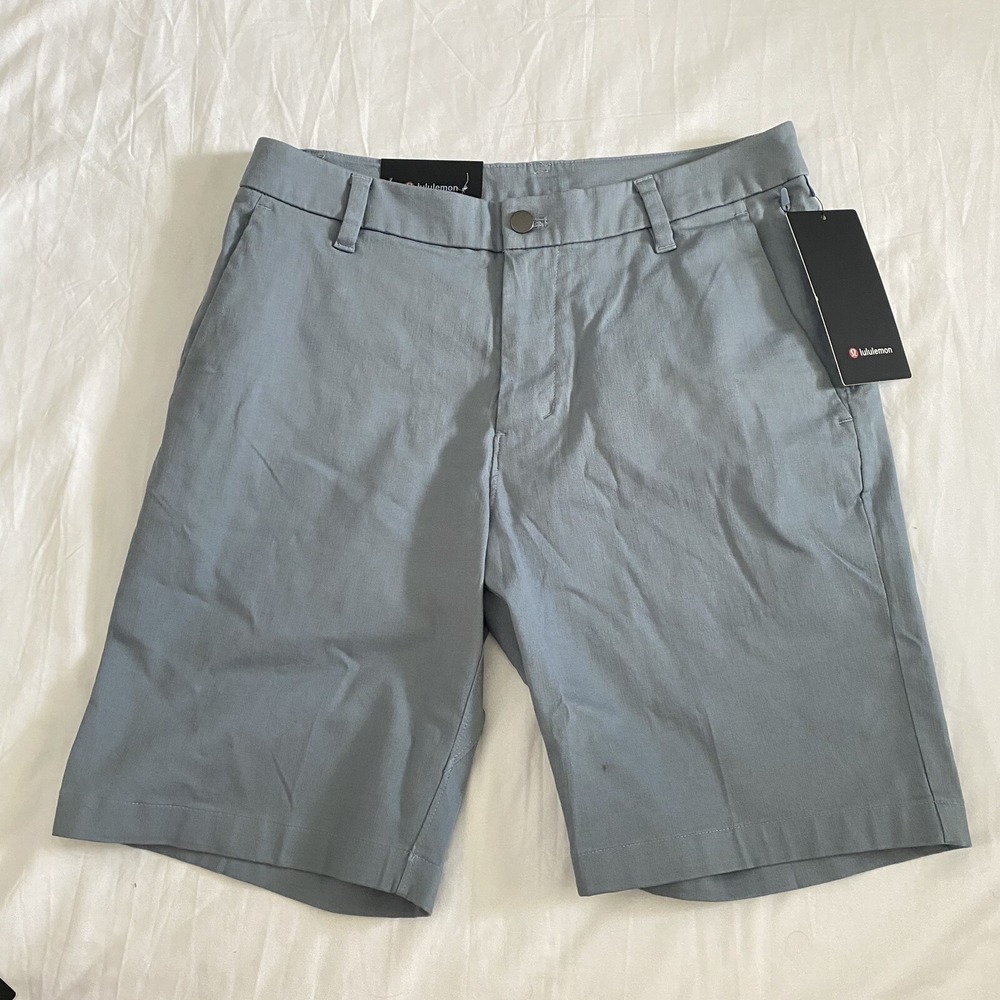 Lululemon Commission Short Classic 9" LM7AUES CHBY/WHT Blue Men's Size 31 Waist